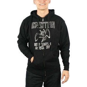 Led Zeppelin 1977 Tour metal rock Original 2012 Official Zip-UP Hoodie 2XL NWT
